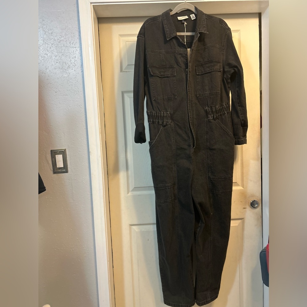 Universal thread jumpsuit black denim size 16 NWT